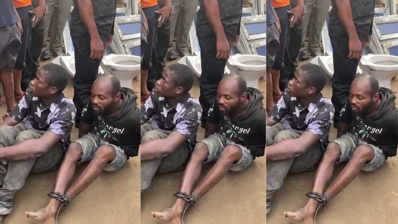 Two notorious thieves nabbed and beaten for stealing church items Video