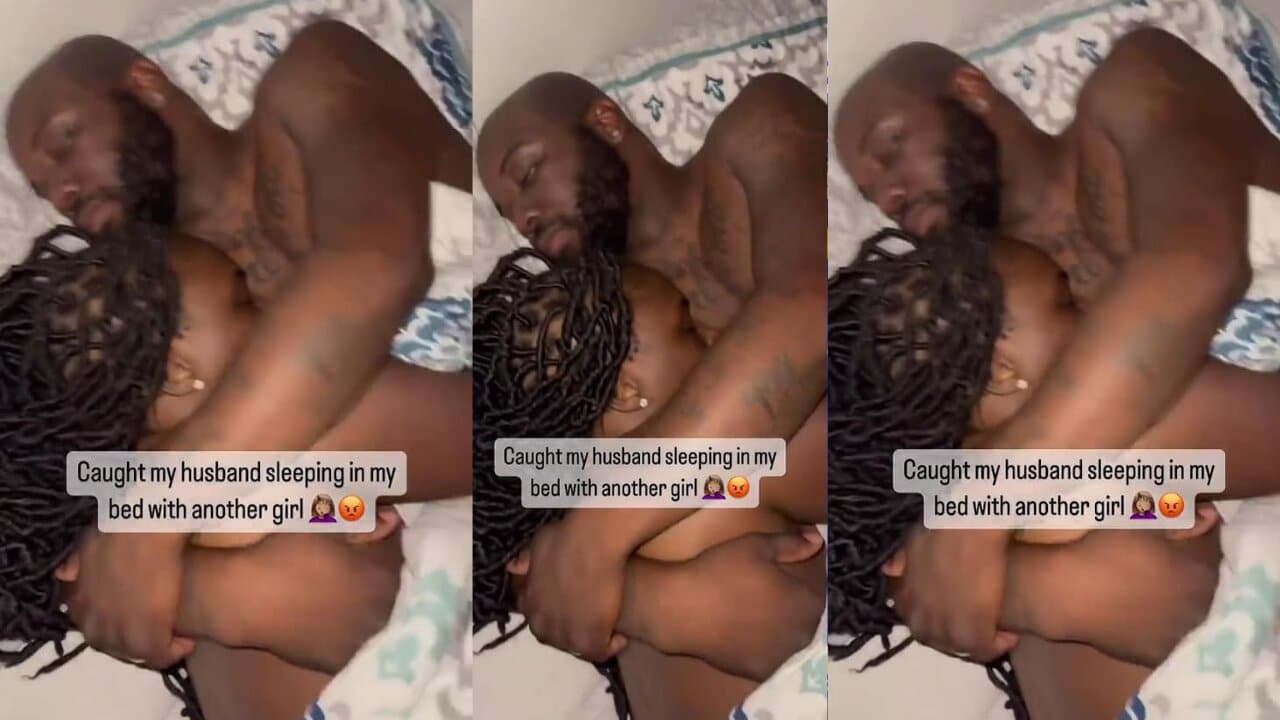 Wife returns from work to find her husband in bed with his sidechick Video