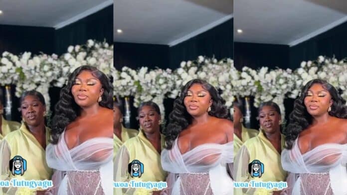 Curvaceous Ghanaian bride goes viral for wearing a see through dress for her bridal shower 696x392 1