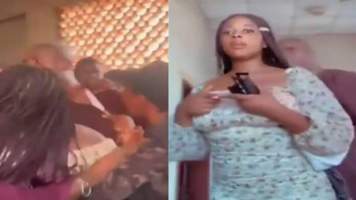WATCH Female university student slaps bites and beats her lecturer for interrupting her TikTok video 696x392 1